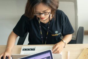 Student at desk